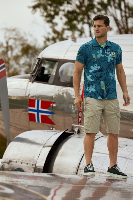 PME legend short sleeve polo printed pique